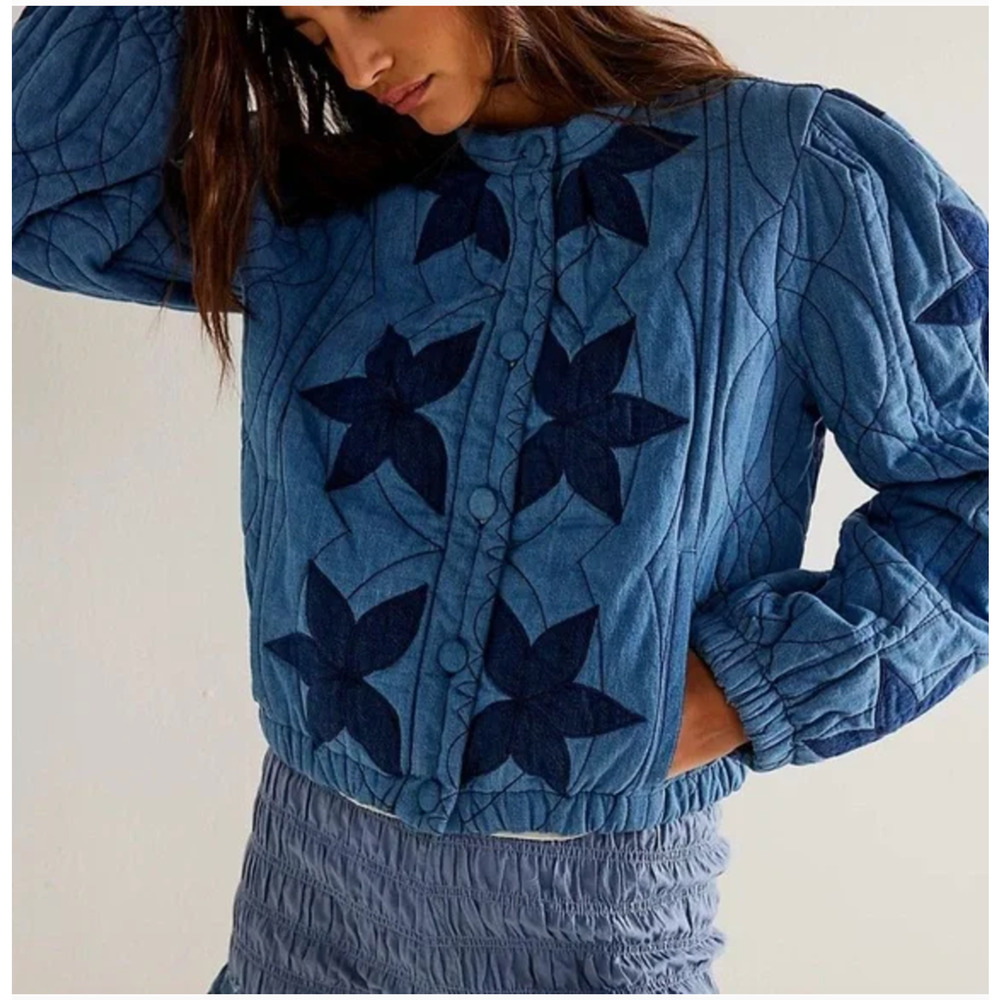 Free People Quinn Quilted Jacket Medium NEW - Picture 1 of 6